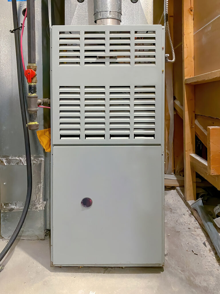 A gas furnace.